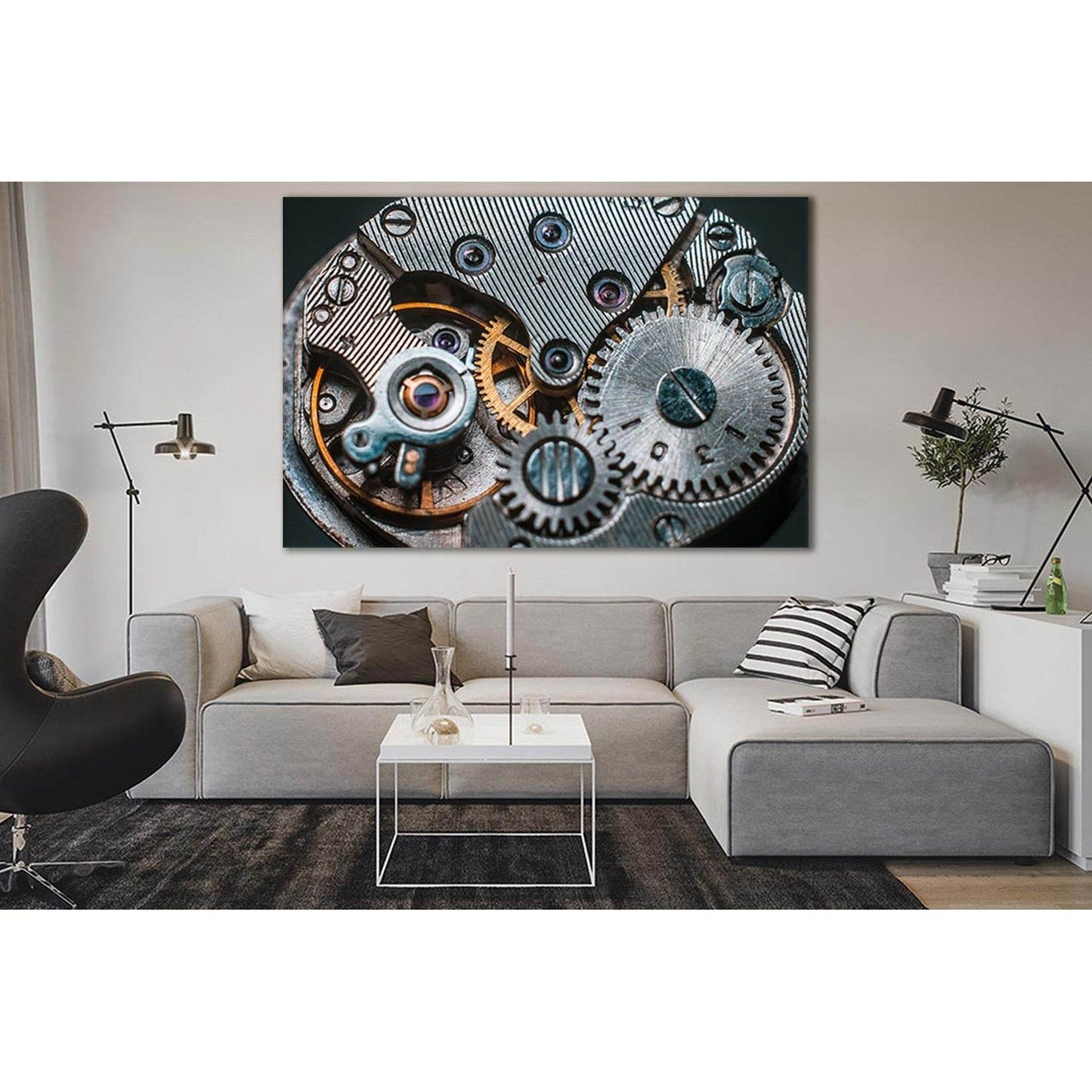 Clock Mechanism Close Up №SL792 Ready to Hang Canvas PrintCanvas art arrives ready to hang, with hanging accessories included and no additional framing required. Every canvas print is hand-crafted, made on-demand at our workshop and expertly stretched aro