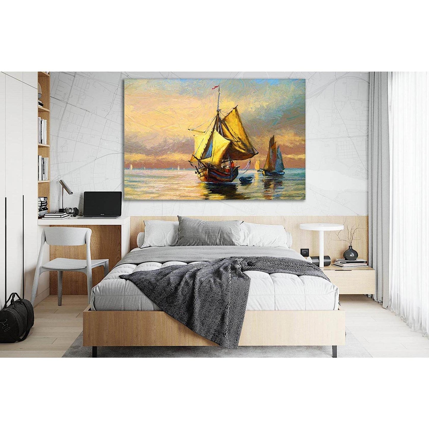 Old Ship On The Sea №SL606 Ready to Hang Canvas PrintCanvas art arrives ready to hang, with hanging accessories included and no additional framing required. Every canvas print is hand-crafted, made on-demand at our workshop and expertly stretched around 1