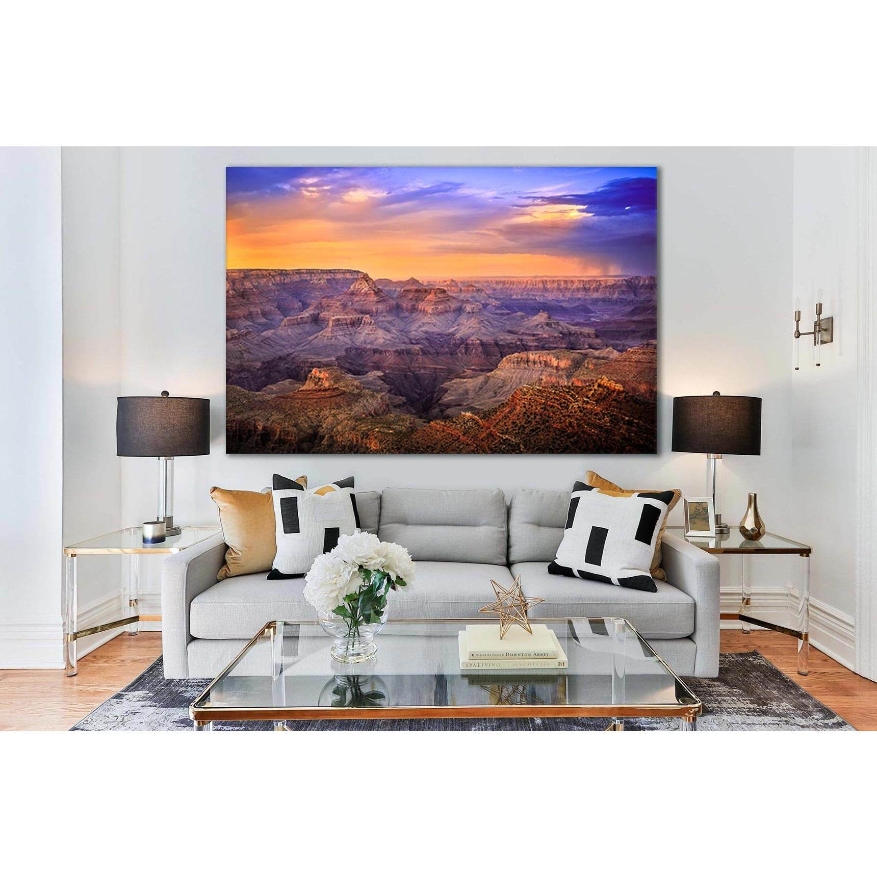 Landscape Grand Canyon At Sunset №SL230 Ready to Hang Canvas PrintCanvas art arrives ready to hang, with hanging accessories included and no additional framing required. Every canvas print is hand-crafted, made on-demand at our workshop and expertly stret