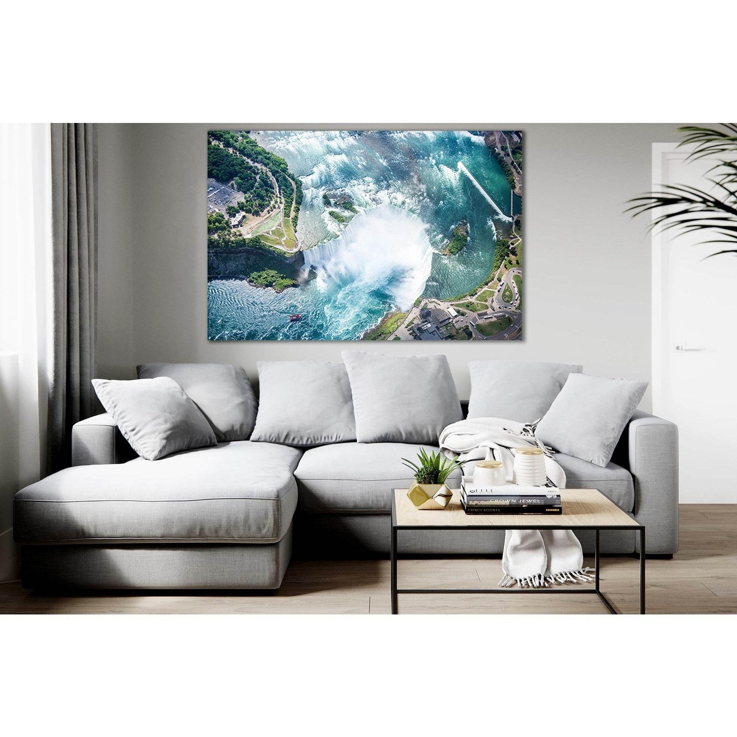 Niagara Falls Aerial View №SL478 Ready to Hang Canvas PrintCanvas art arrives ready to hang, with hanging accessories included and no additional framing required. Every canvas print is hand-crafted, made on-demand at our workshop and expertly stretched ar