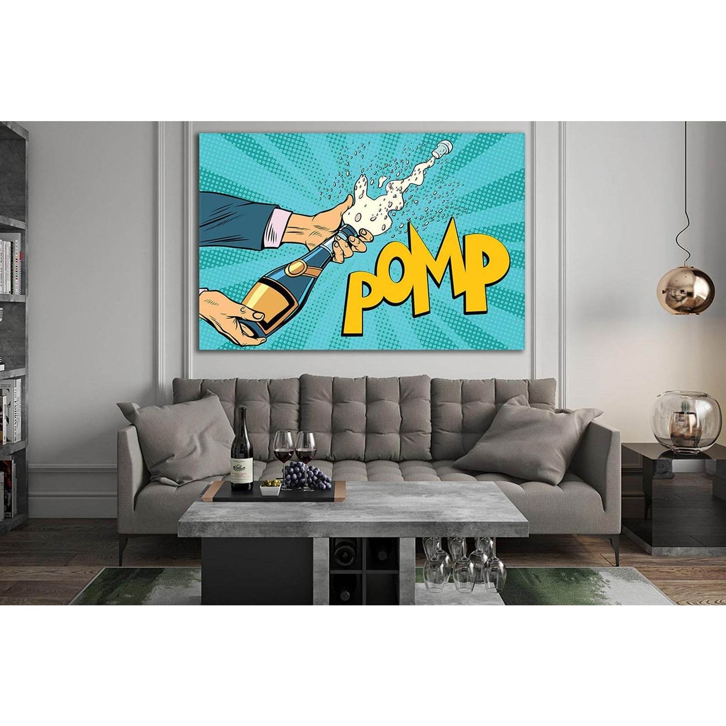 Opening Champagne Bottles Pop Art №SL534 Ready to Hang Canvas PrintCanvas art arrives ready to hang, with hanging accessories included and no additional framing required. Every canvas print is hand-crafted, made on-demand at our workshop and expertly stre