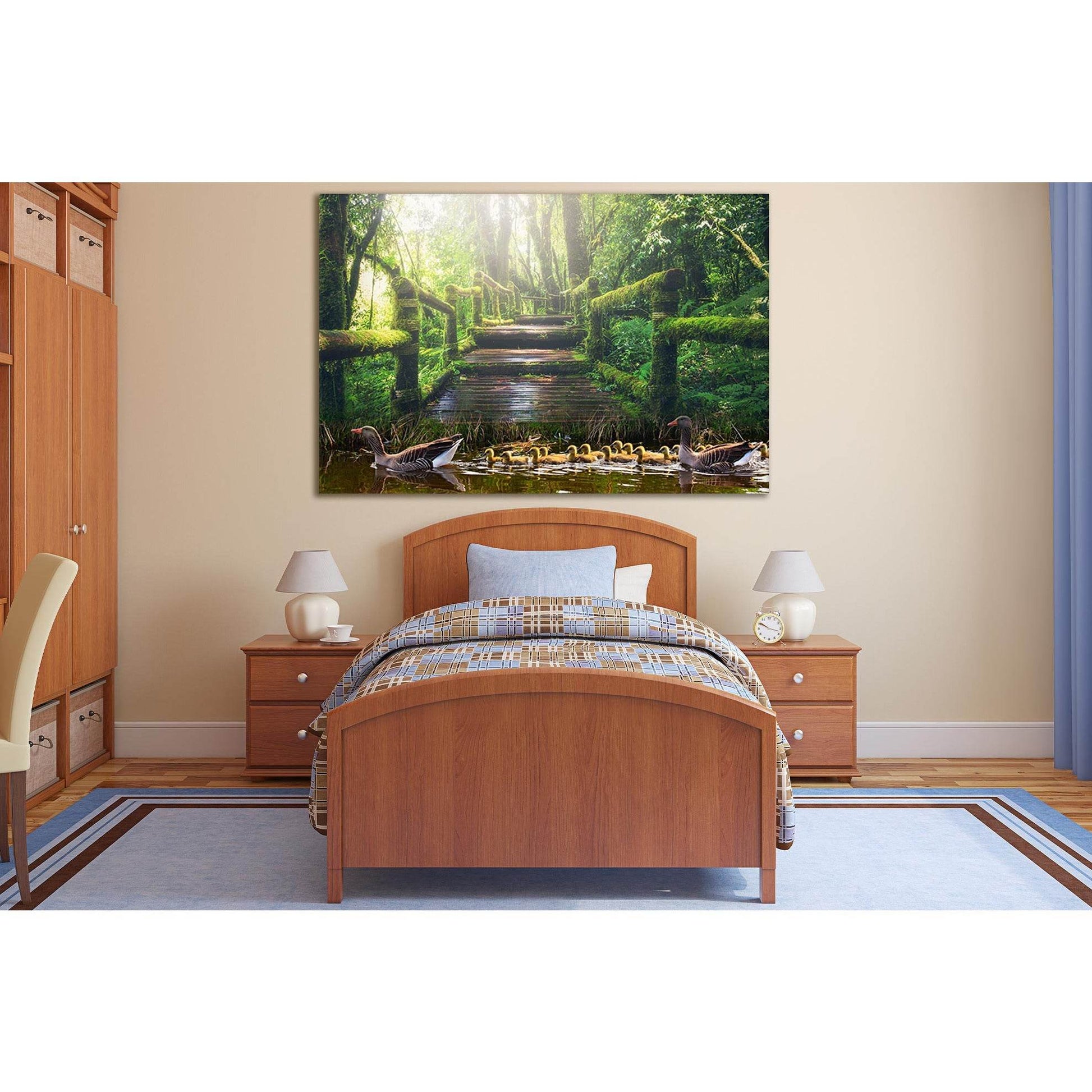 Ducks In The Pond And Green Trees №SL508 Ready to Hang Canvas PrintCanvas art arrives ready to hang, with hanging accessories included and no additional framing required. Every canvas print is hand-crafted, made on-demand at our workshop and expertly stre