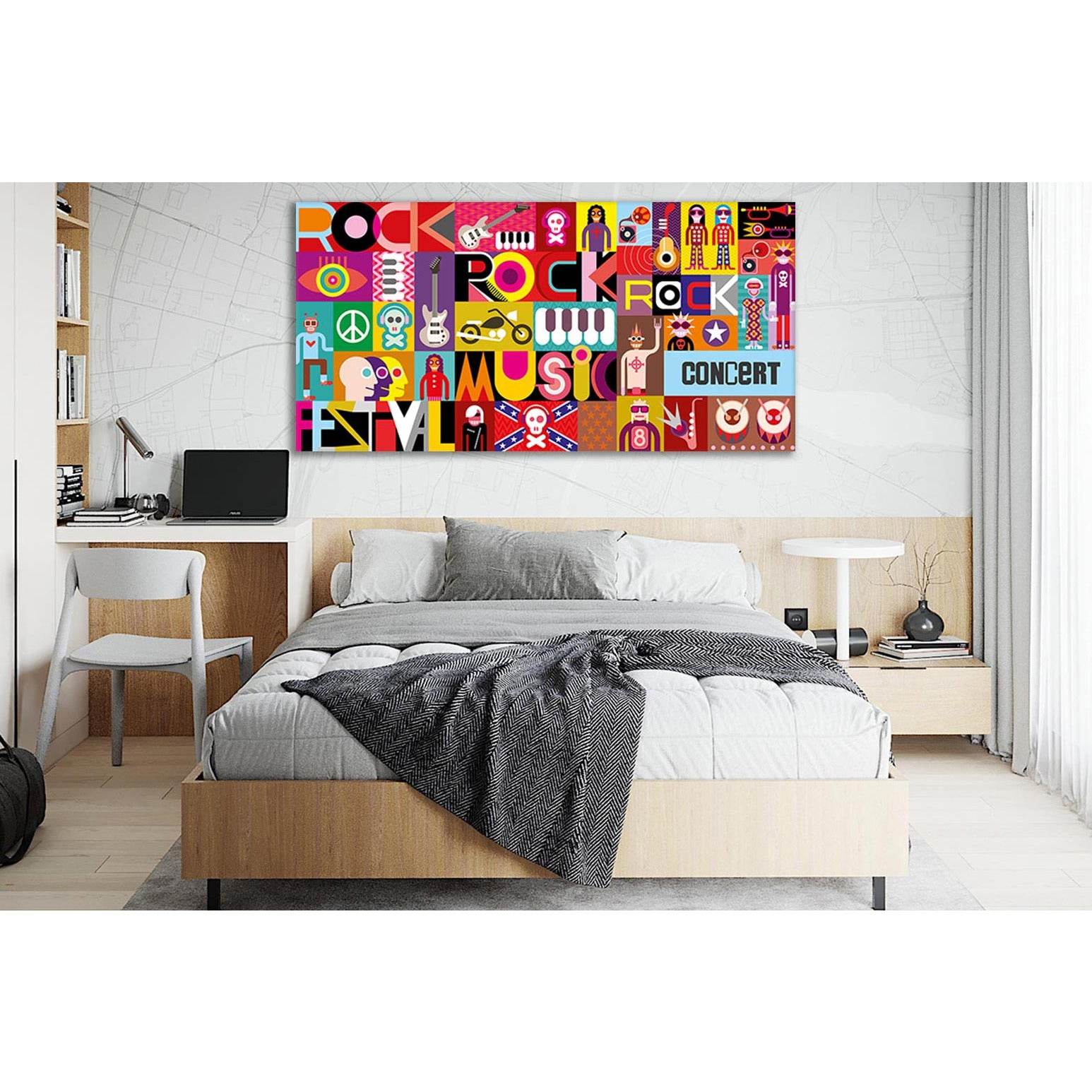 Pop Art Music Collage №SL532 Ready to Hang Canvas PrintCanvas art arrives ready to hang, with hanging accessories included and no additional framing required. Every canvas print is hand-crafted, made on-demand at our workshop and expertly stretched around