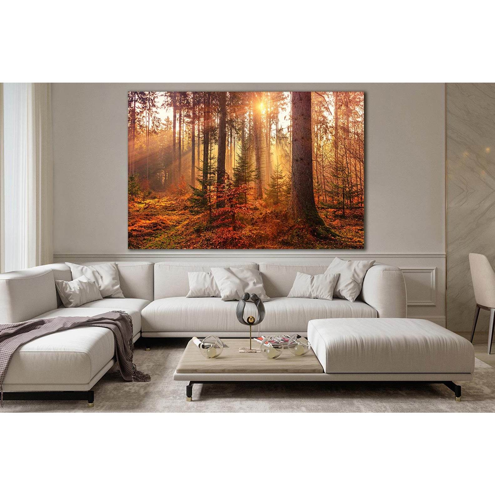 Mystery Autumn Forest And Sun Light №SL518 Ready to Hang Canvas PrintCanvas art arrives ready to hang, with hanging accessories included and no additional framing required. Every canvas print is hand-crafted, made on-demand at our workshop and expertly st