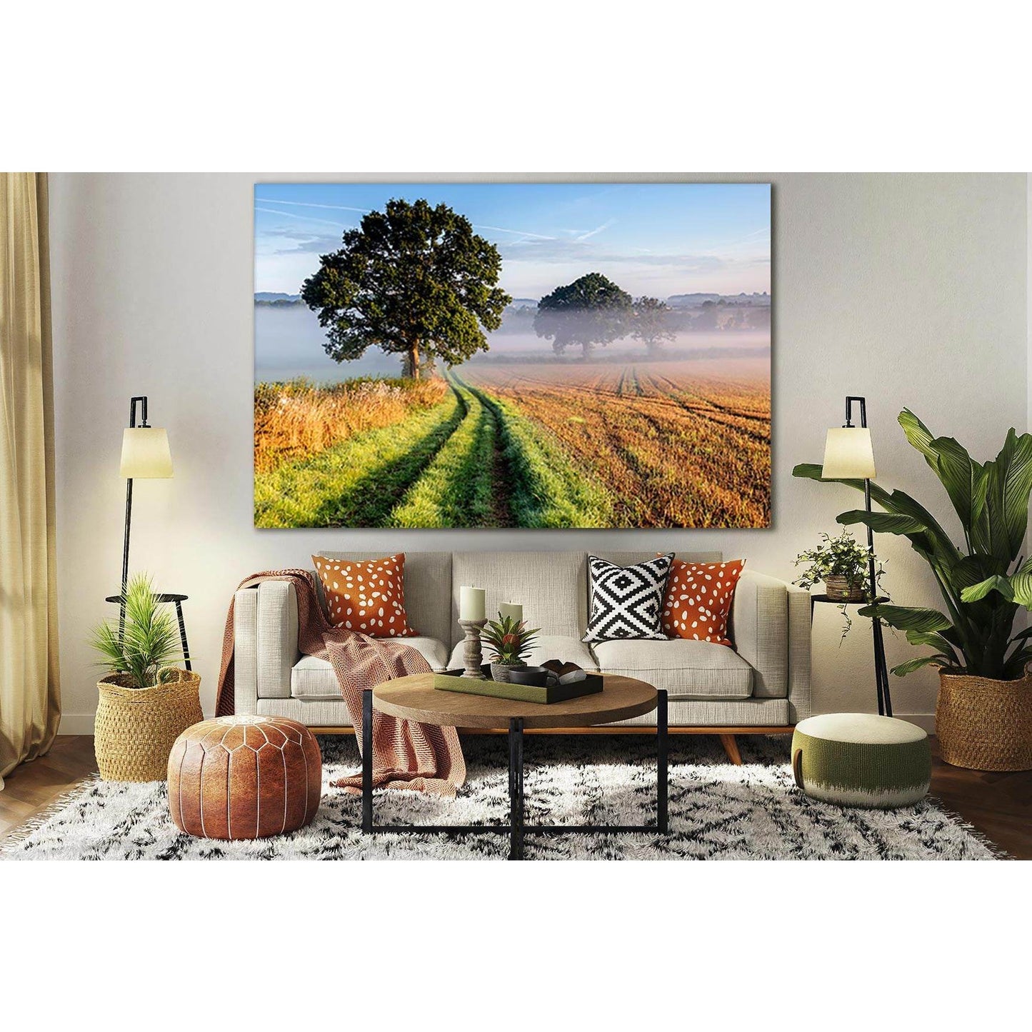 Trees In Foggy Landscape №SL815 Ready to Hang Canvas PrintCanvas art arrives ready to hang, with hanging accessories included and no additional framing required. Every canvas print is hand-crafted, made on-demand at our workshop and expertly stretched aro