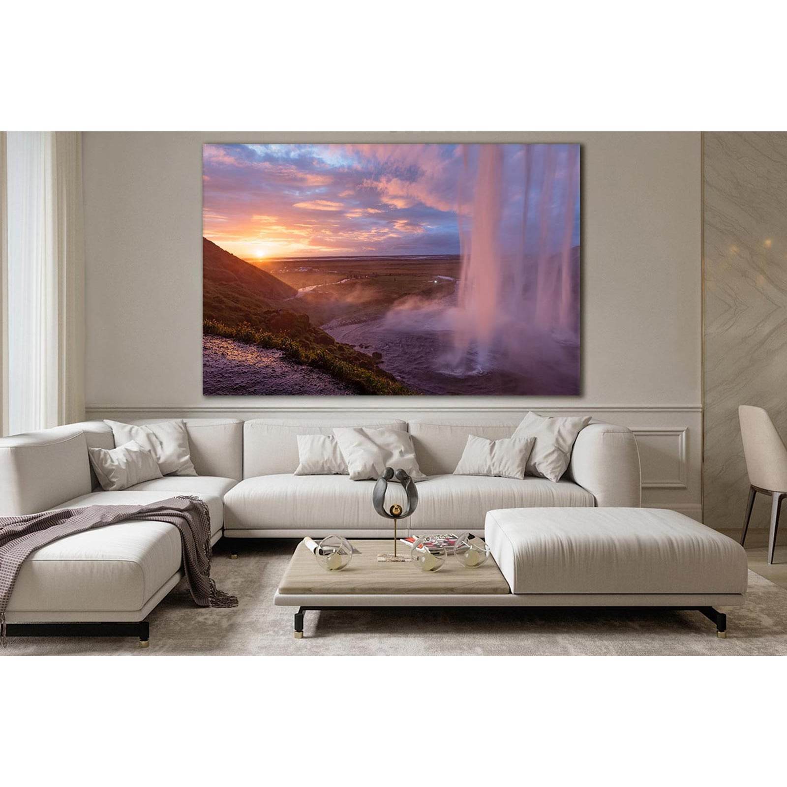 Waterfall During Sunset №SL266 Ready to Hang Canvas PrintCanvas art arrives ready to hang, with hanging accessories included and no additional framing required. Every canvas print is hand-crafted, made on-demand at our workshop and expertly stretched arou