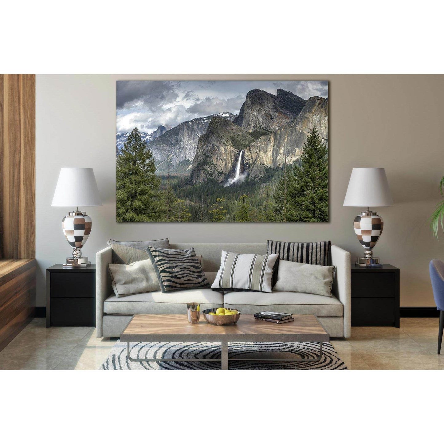 Beautiful Mountain Waterfall №SL443 Ready to Hang Canvas PrintCanvas art arrives ready to hang, with hanging accessories included and no additional framing required. Every canvas print is hand-crafted, made on-demand at our workshop and expertly stretched