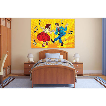 Man And Woman Dancing Vintage Pop Art №SL547 Ready to Hang Canvas PrintCanvas art arrives ready to hang, with hanging accessories included and no additional framing required. Every canvas print is hand-crafted, made on-demand at our workshop and expertly