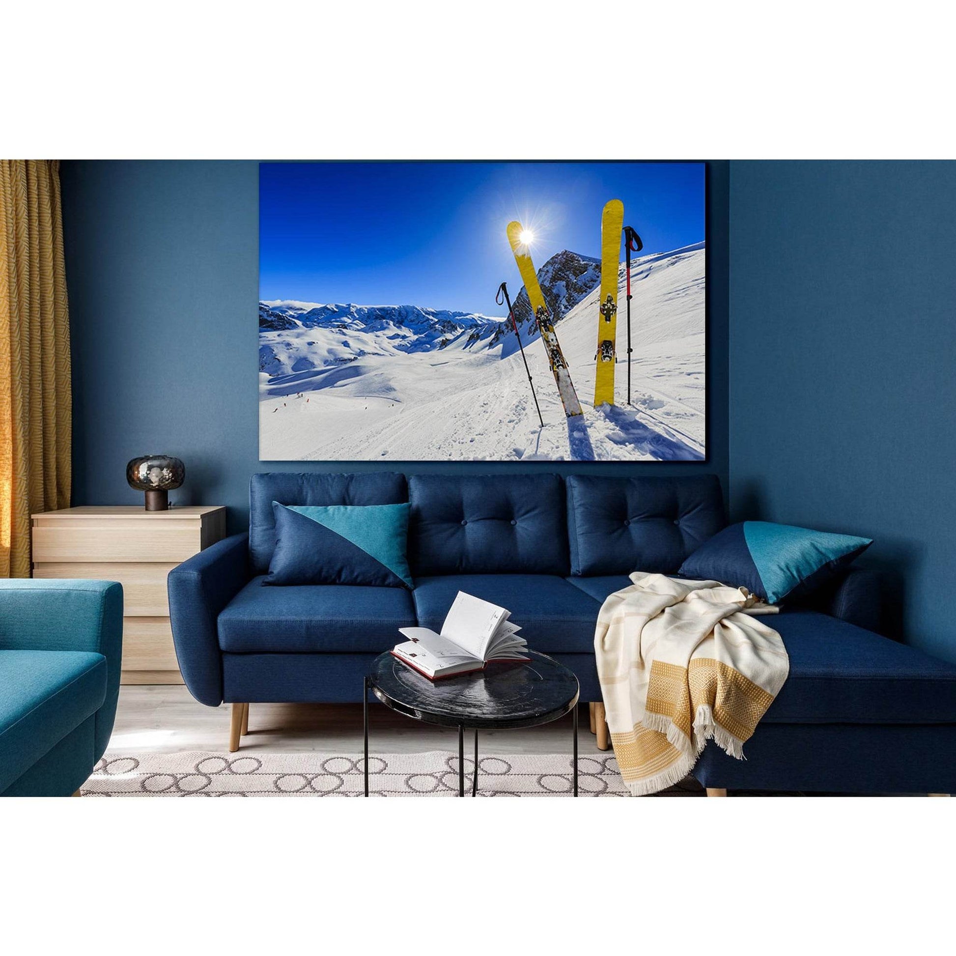 Winter Skiing In The Mountains №SL917 Ready to Hang Canvas PrintCanvas art arrives ready to hang, with hanging accessories included and no additional framing required. Every canvas print is hand-crafted, made on-demand at our workshop and expertly stretch