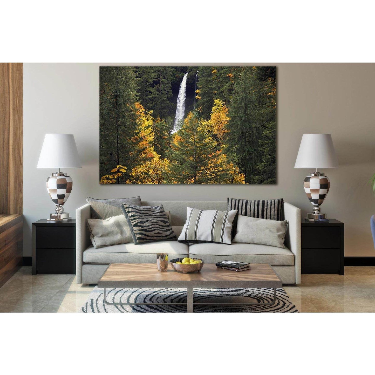 Falls In Autumn Forest №SL625 Ready to Hang Canvas PrintCanvas art arrives ready to hang, with hanging accessories included and no additional framing required. Every canvas print is hand-crafted, made on-demand at our workshop and expertly stretched aroun