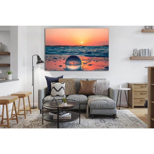 Glass Ball On Calm Ocean №SL265 Ready to Hang Canvas PrintCanvas art arrives ready to hang, with hanging accessories included and no additional framing required. Every canvas print is hand-crafted, made on-demand at our workshop and expertly stretched aro