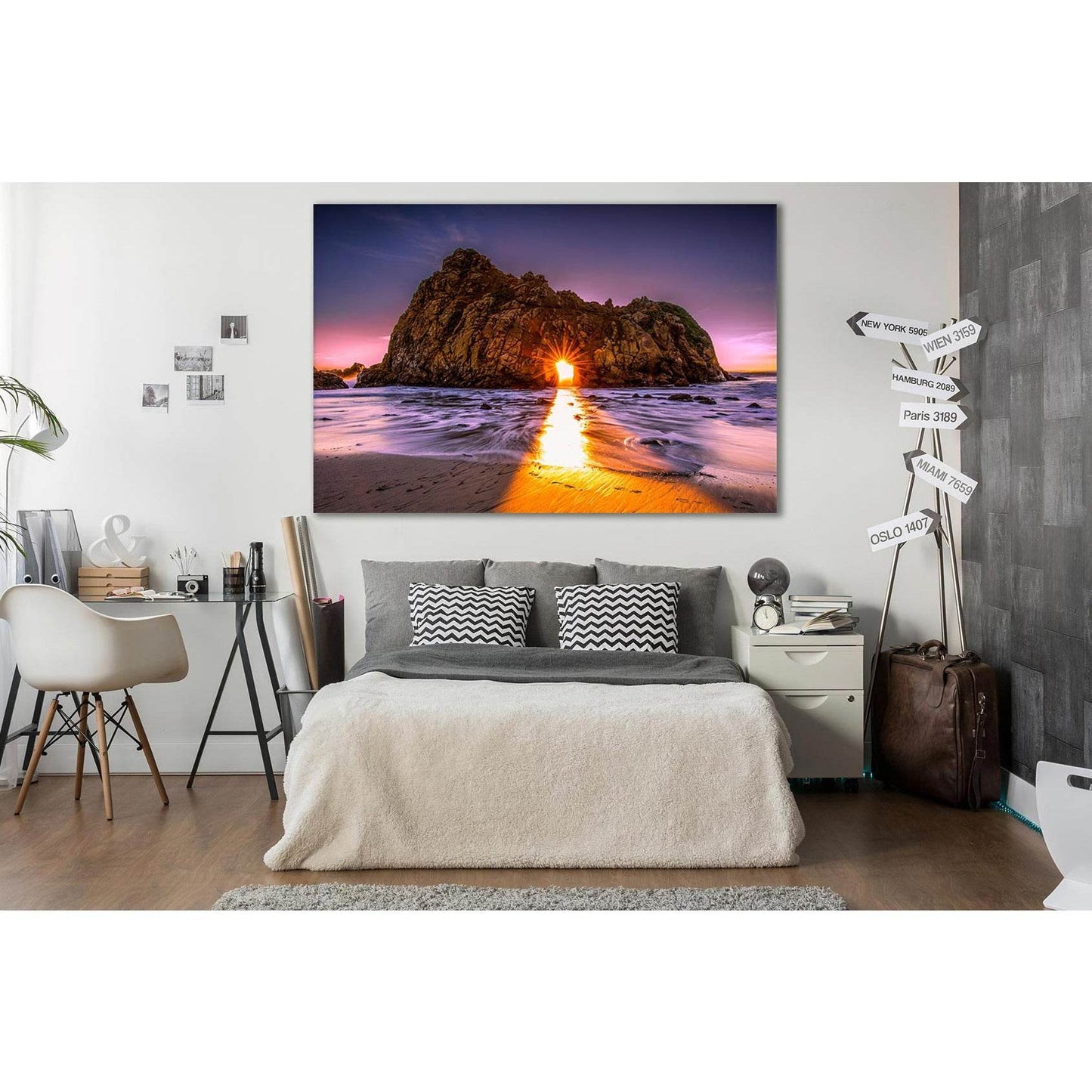 Beautiful Rock And Sun Rays №SL289 Ready to Hang Canvas PrintCanvas art arrives ready to hang, with hanging accessories included and no additional framing required. Every canvas print is hand-crafted, made on-demand at our workshop and expertly stretched