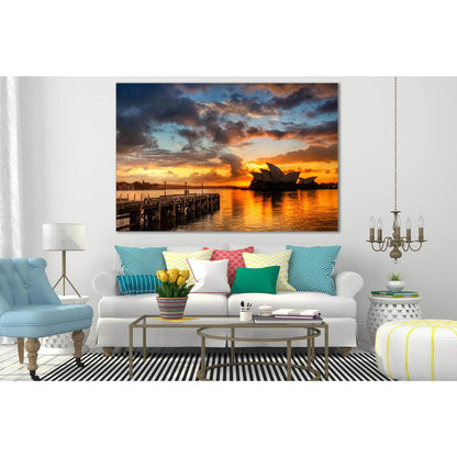 Evening Sydney Sunset №SL259 Ready to Hang Canvas PrintCanvas art arrives ready to hang, with hanging accessories included and no additional framing required. Every canvas print is hand-crafted, made on-demand at our workshop and expertly stretched around