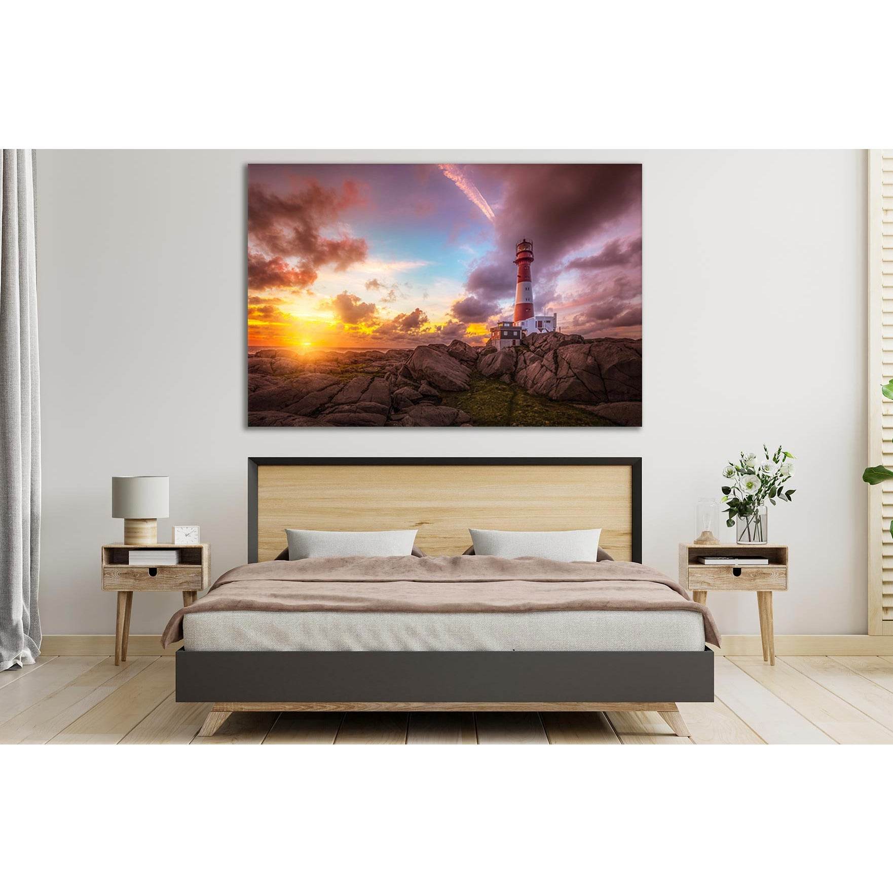 Beautiful Sunset And Marine Lighthouse №SL284 Ready to Hang Canvas PrintCanvas art arrives ready to hang, with hanging accessories included and no additional framing required. Every canvas print is hand-crafted, made on-demand at our workshop and expertly