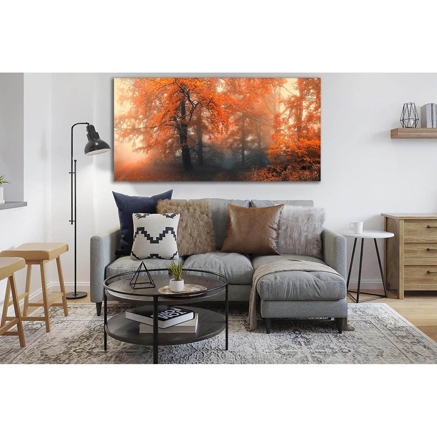 Misty Autumn Forest №SL797 Ready to Hang Canvas PrintCanvas art arrives ready to hang, with hanging accessories included and no additional framing required. Every canvas print is hand-crafted, made on-demand at our workshop and expertly stretched around 1