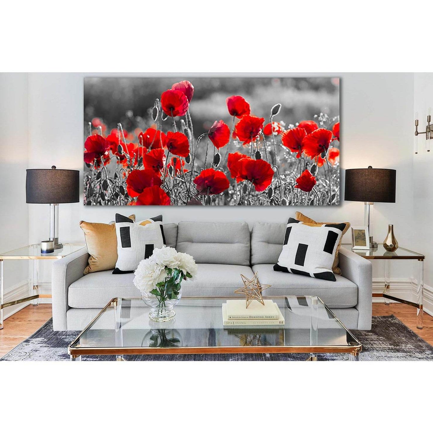 Red Poppies Black And White №SL717 Ready to Hang Canvas PrintCanvas art arrives ready to hang, with hanging accessories included and no additional framing required. Every canvas print is hand-crafted, made on-demand at our workshop and expertly stretched