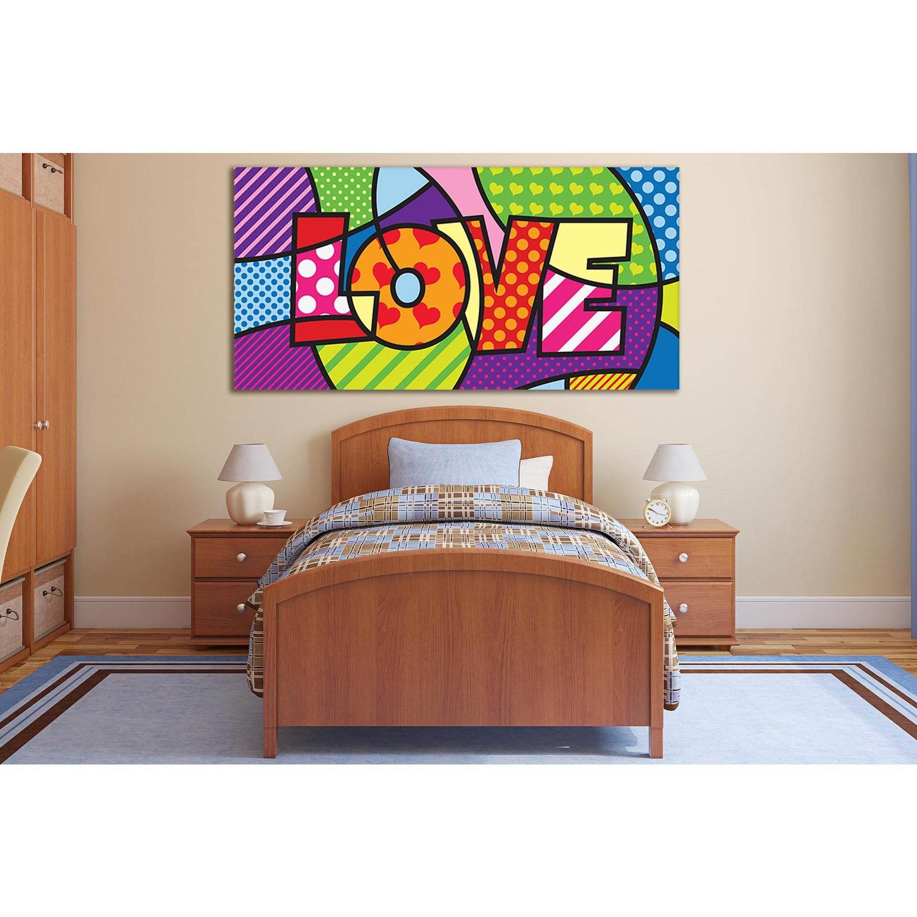 Love Pop Art №SL540 Ready to Hang Canvas PrintCanvas art arrives ready to hang, with hanging accessories included and no additional framing required. Every canvas print is hand-crafted, made on-demand at our workshop and expertly stretched around 100% Nor