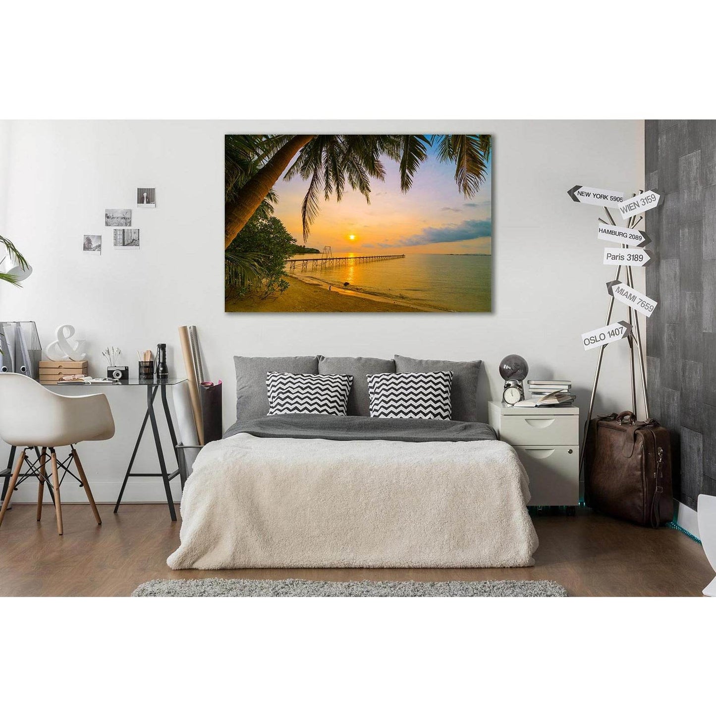 Tropical Beach At Sunset №SL236 Ready to Hang Canvas PrintCanvas art arrives ready to hang, with hanging accessories included and no additional framing required. Every canvas print is hand-crafted, made on-demand at our workshop and expertly stretched aro