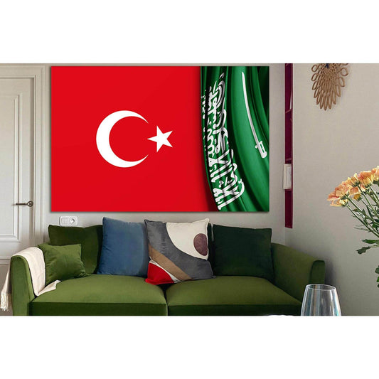 Saudi Arabia Flag And Turkey Flag №SL1199 Ready to Hang Canvas PrintCanvas art arrives ready to hang, with hanging accessories included and no additional framing required. Every canvas print is hand-crafted, made on-demand at our workshop and expertly str