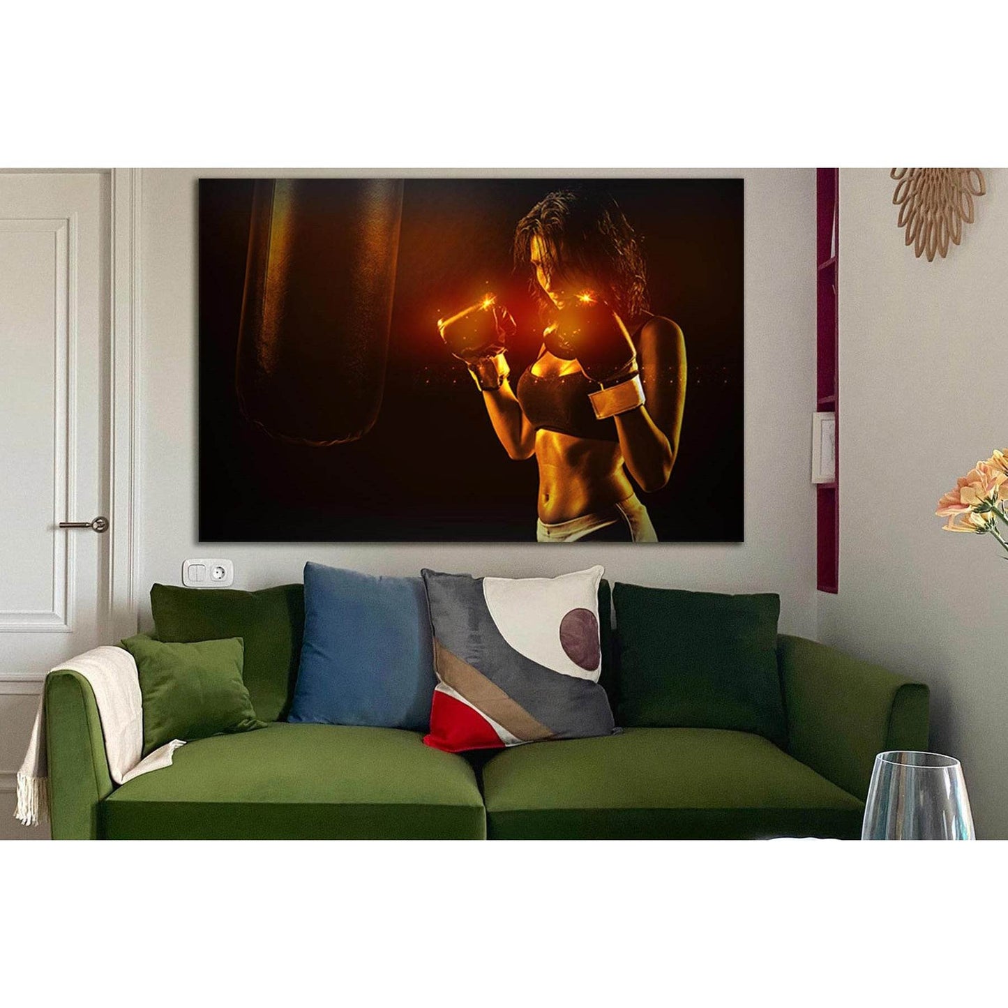 Beautiful Boxer Girl №SL903 Ready to Hang Canvas PrintCanvas art arrives ready to hang, with hanging accessories included and no additional framing required. Every canvas print is hand-crafted, made on-demand at our workshop and expertly stretched around