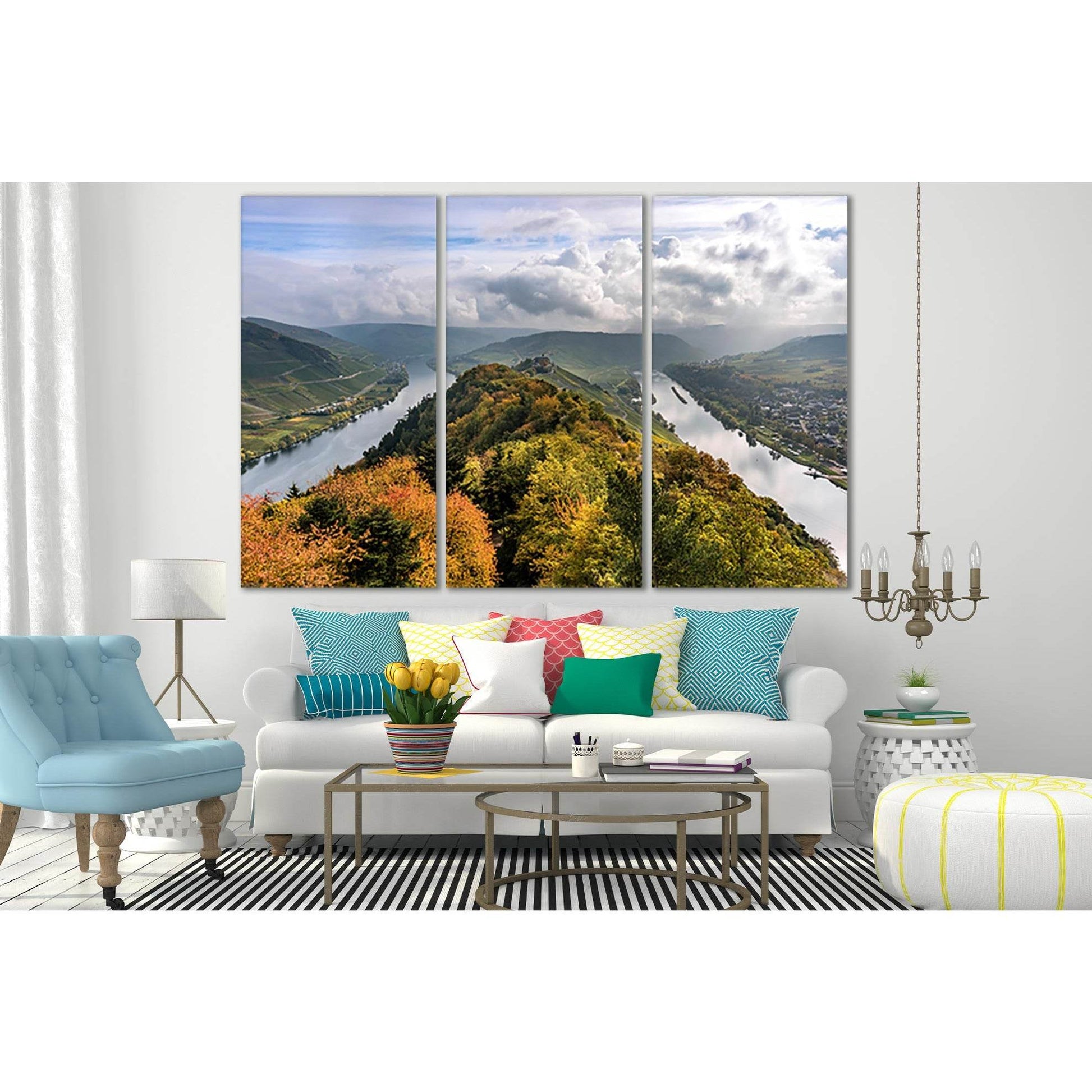 Germany Autumn River Moselle №SL634 Ready to Hang Canvas PrintCanvas art arrives ready to hang, with hanging accessories included and no additional framing required. Every canvas print is hand-crafted, made on-demand at our workshop and expertly stretched