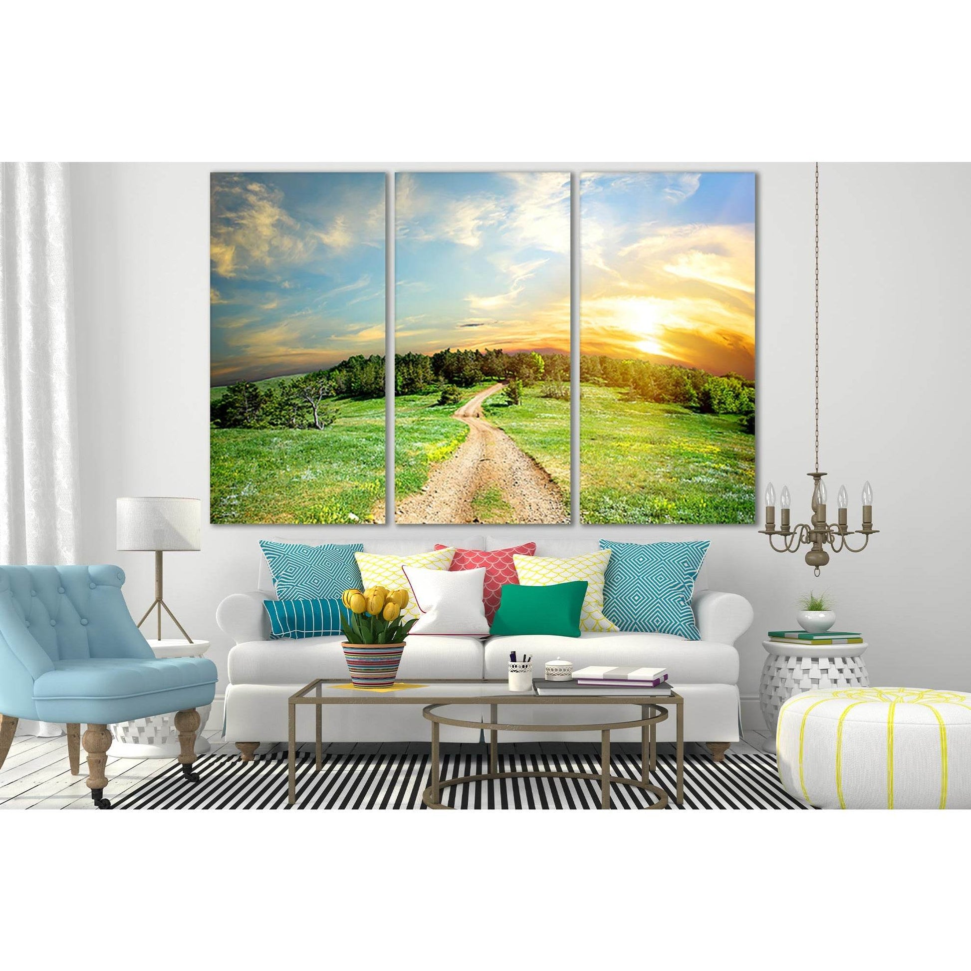 Path Among Trees At Sunset №SL820 Ready to Hang Canvas PrintCanvas art arrives ready to hang, with hanging accessories included and no additional framing required. Every canvas print is hand-crafted, made on-demand at our workshop and expertly stretched a