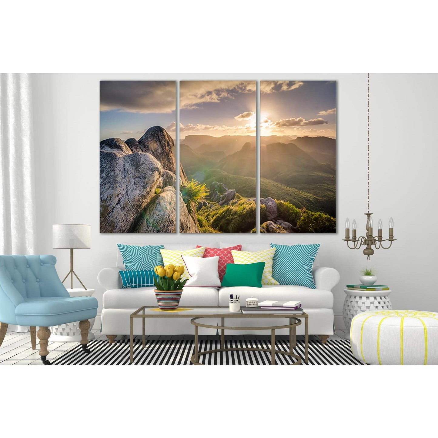 Green Mountain Landscape Dawn №SL263 Ready to Hang Canvas PrintCanvas art arrives ready to hang, with hanging accessories included and no additional framing required. Every canvas print is hand-crafted, made on-demand at our workshop and expertly stretche