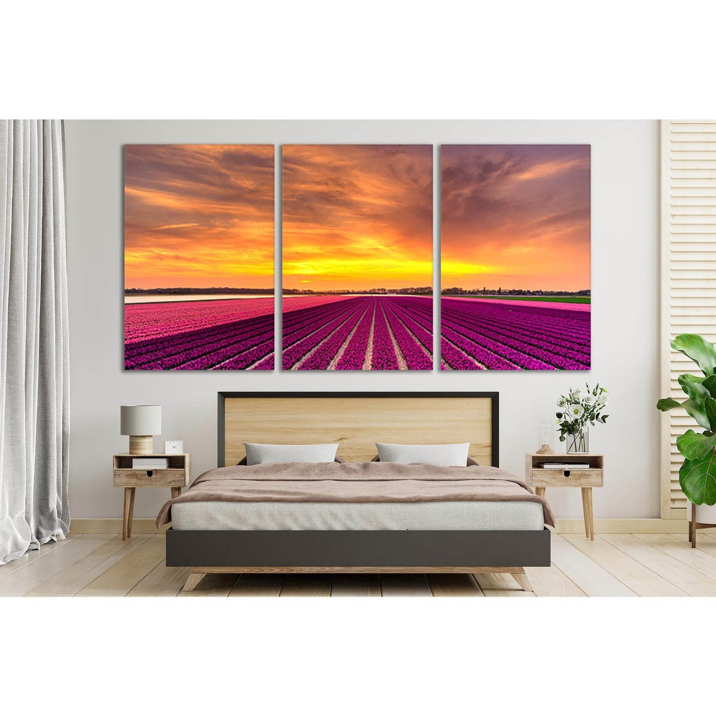 Netherlands Flowers Field Sunset №SL232 Ready to Hang Canvas PrintCanvas art arrives ready to hang, with hanging accessories included and no additional framing required. Every canvas print is hand-crafted, made on-demand at our workshop and expertly stret