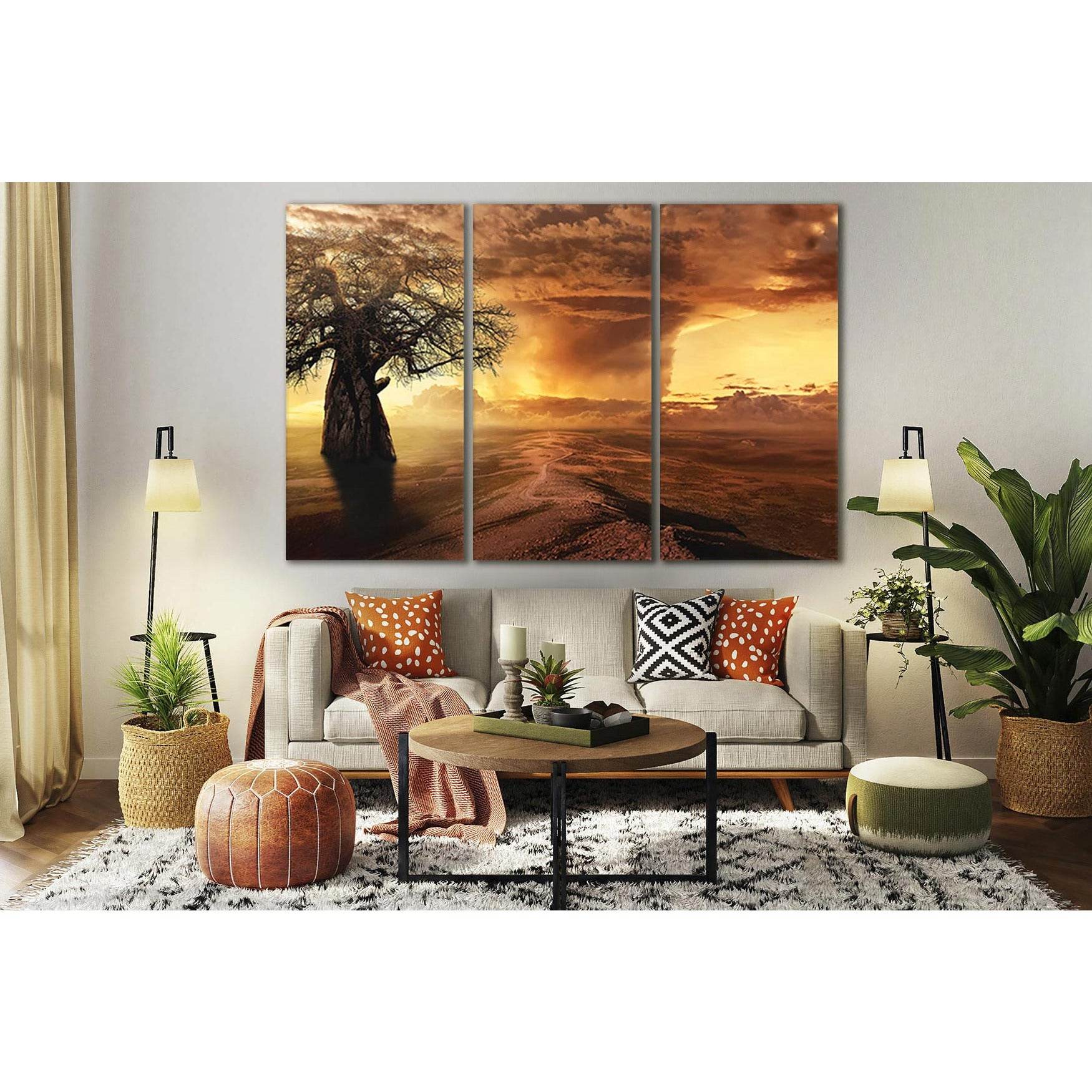 Lonely Baobab Beautiful Clouds №SL510 Ready to Hang Canvas PrintCanvas art arrives ready to hang, with hanging accessories included and no additional framing required. Every canvas print is hand-crafted, made on-demand at our workshop and expertly stretch