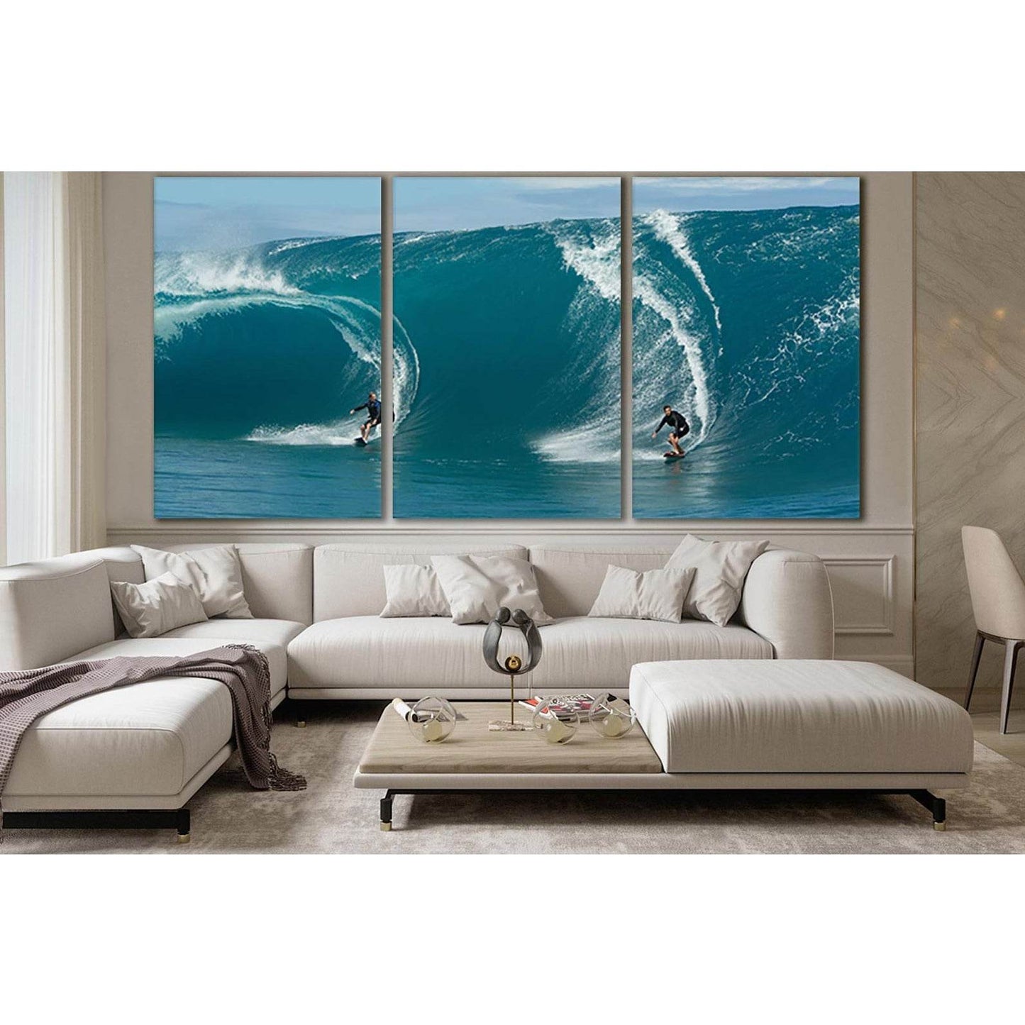 Two Men Surfing On A Wave №SL910 Ready to Hang Canvas PrintCanvas art arrives ready to hang, with hanging accessories included and no additional framing required. Every canvas print is hand-crafted, made on-demand at our workshop and expertly stretched ar