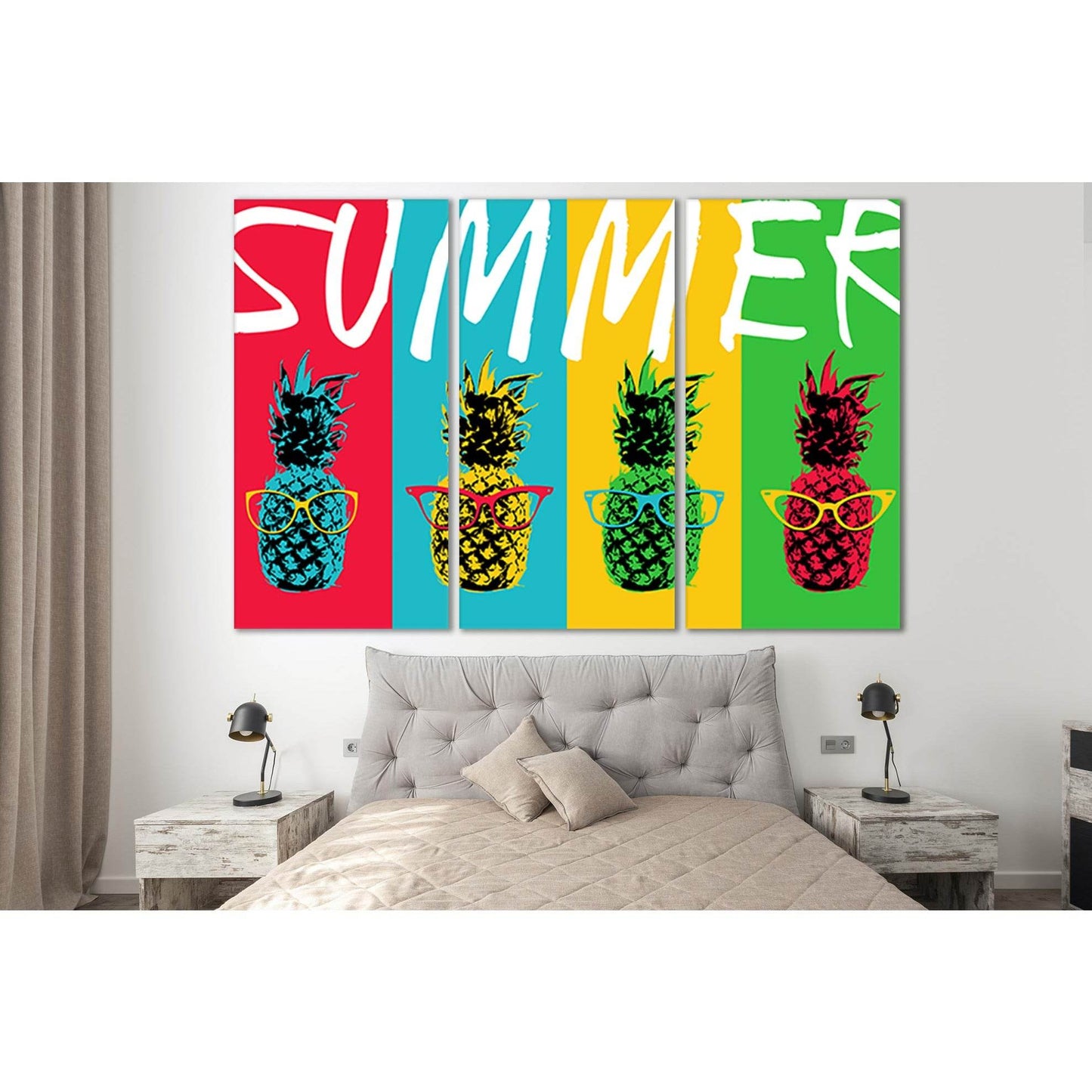 Pop Art Pineapple With Glasses №SL542 Ready to Hang Canvas PrintCanvas art arrives ready to hang, with hanging accessories included and no additional framing required. Every canvas print is hand-crafted, made on-demand at our workshop and expertly stretch