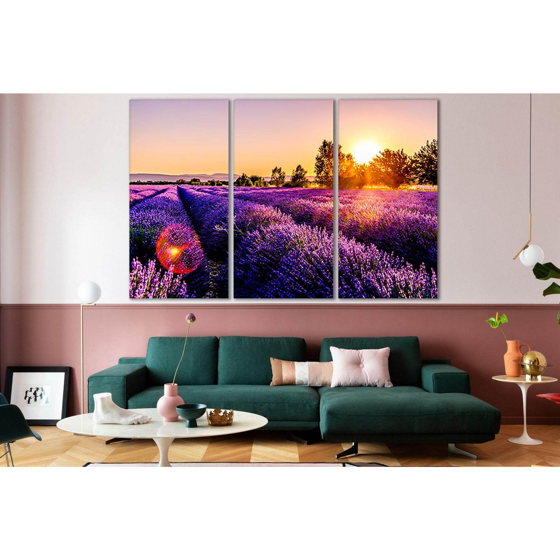 Sunset Over A Lavender Field №SL699 Ready to Hang Canvas PrintCanvas art arrives ready to hang, with hanging accessories included and no additional framing required. Every canvas print is hand-crafted, made on-demand at our workshop and expertly stretched