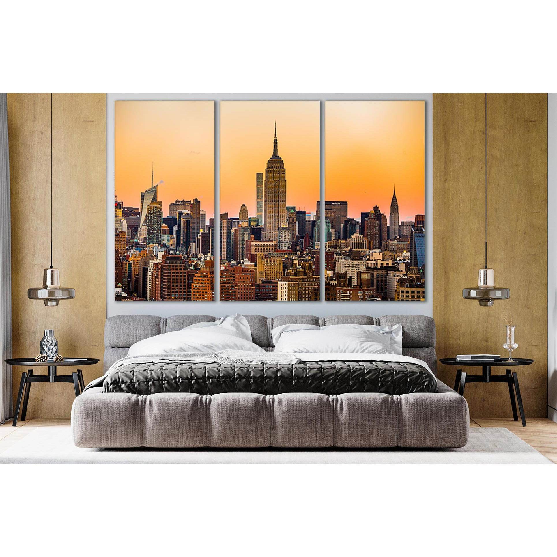 Manhattan New York At Sunset №SL343 Ready to Hang Canvas PrintCanvas art arrives ready to hang, with hanging accessories included and no additional framing required. Every canvas print is hand-crafted, made on-demand at our workshop and expertly stretched