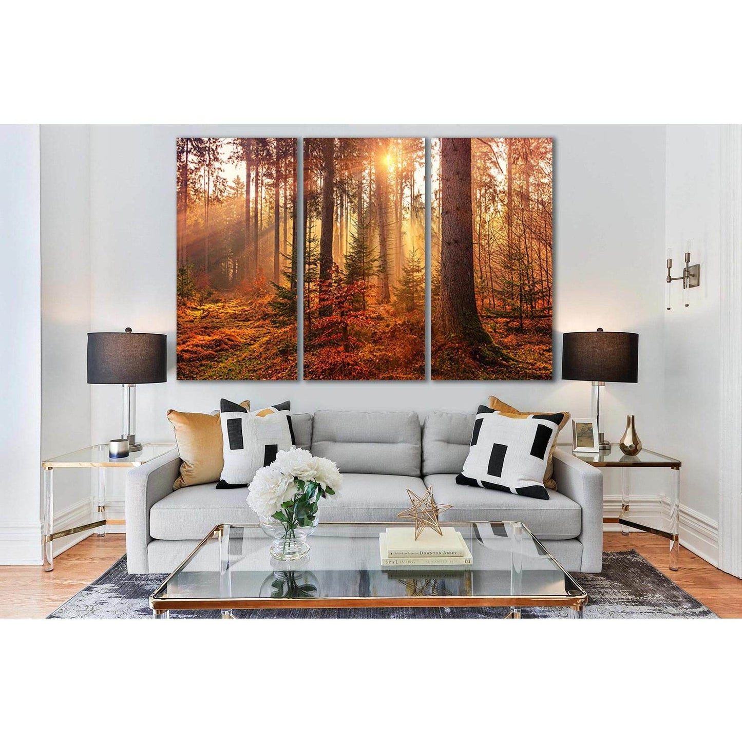 Mystery Autumn Forest And Sun Light №SL518 Ready to Hang Canvas PrintCanvas art arrives ready to hang, with hanging accessories included and no additional framing required. Every canvas print is hand-crafted, made on-demand at our workshop and expertly st