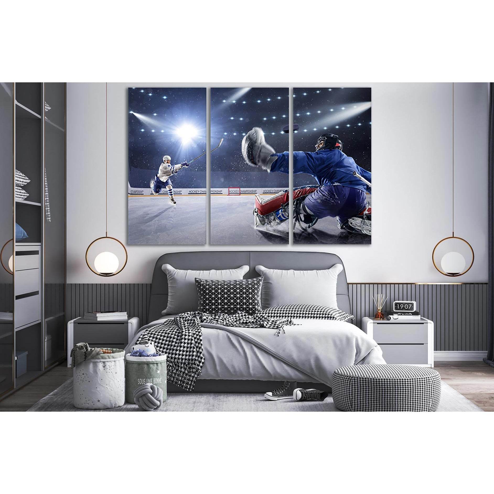 Hockey Game For Fearless Men №SL930 Ready to Hang Canvas PrintCanvas art arrives ready to hang, with hanging accessories included and no additional framing required. Every canvas print is hand-crafted, made on-demand at our workshop and expertly stretched