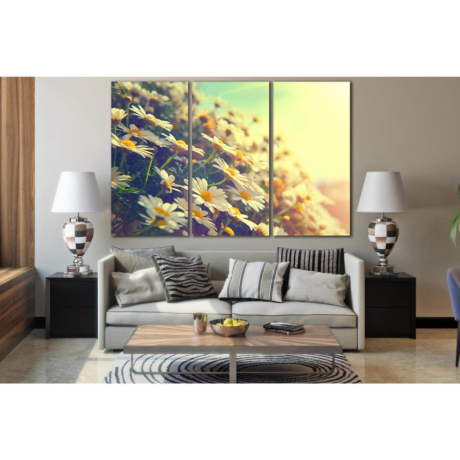 Spring Daisy Flowers №SL704 Ready to Hang Canvas PrintCanvas art arrives ready to hang, with hanging accessories included and no additional framing required. Every canvas print is hand-crafted, made on-demand at our workshop and expertly stretched around