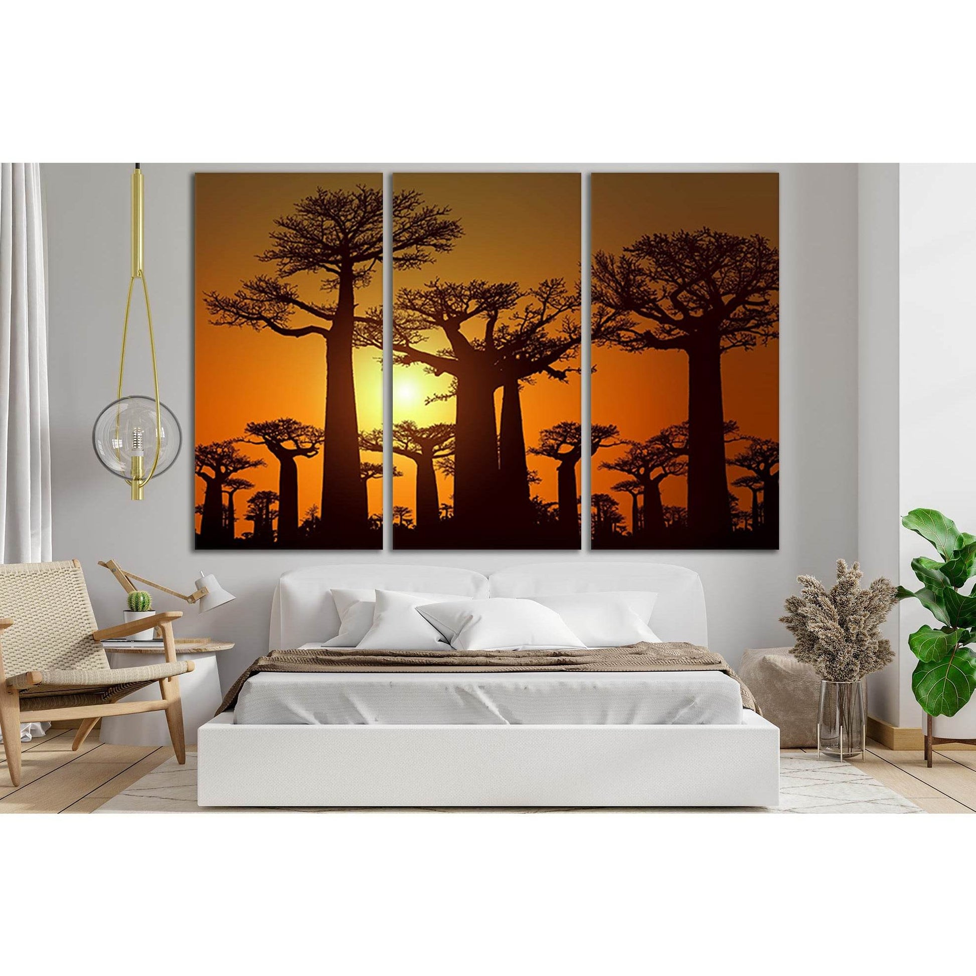 Baobab Silhouettes At Sunset №SL521 Ready to Hang Canvas PrintCanvas art arrives ready to hang, with hanging accessories included and no additional framing required. Every canvas print is hand-crafted, made on-demand at our workshop and expertly stretched