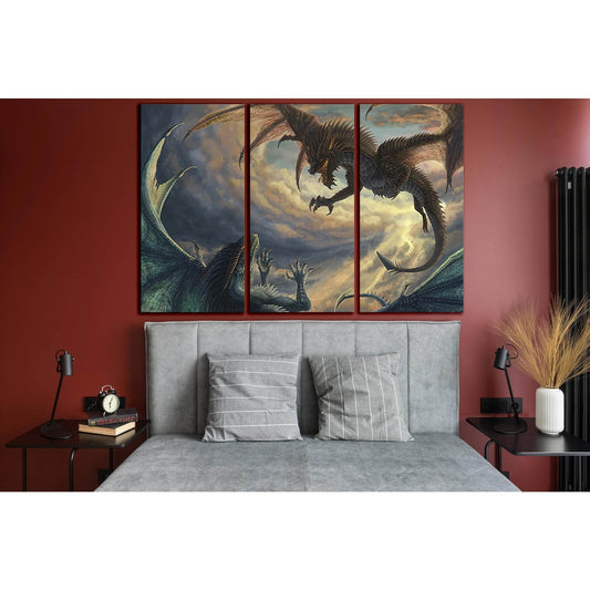 Battle Dragons №SL1270 Ready to Hang Canvas PrintCanvas art arrives ready to hang, with hanging accessories included and no additional framing required. Every canvas print is hand-crafted, made on-demand at our workshop and expertly stretched around 100%