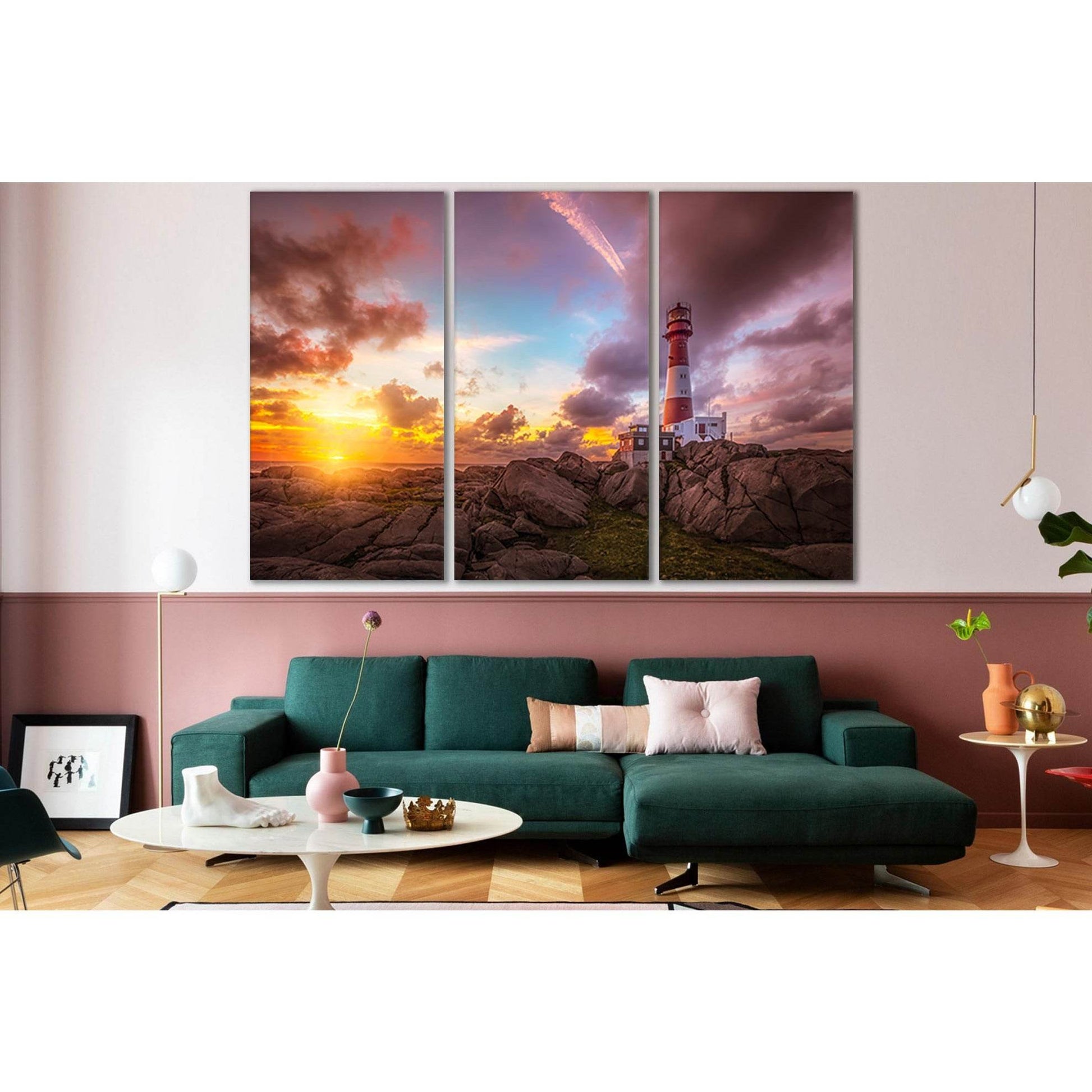 Beautiful Sunset And Marine Lighthouse №SL284 Ready to Hang Canvas PrintCanvas art arrives ready to hang, with hanging accessories included and no additional framing required. Every canvas print is hand-crafted, made on-demand at our workshop and expertly