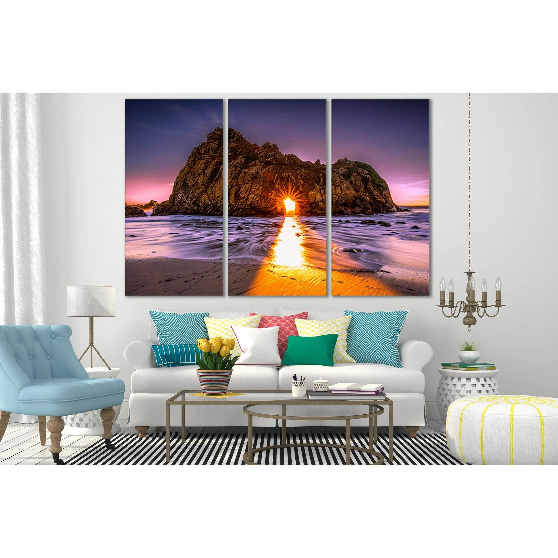 Beautiful Rock And Sun Rays №SL289 Ready to Hang Canvas PrintCanvas art arrives ready to hang, with hanging accessories included and no additional framing required. Every canvas print is hand-crafted, made on-demand at our workshop and expertly stretched