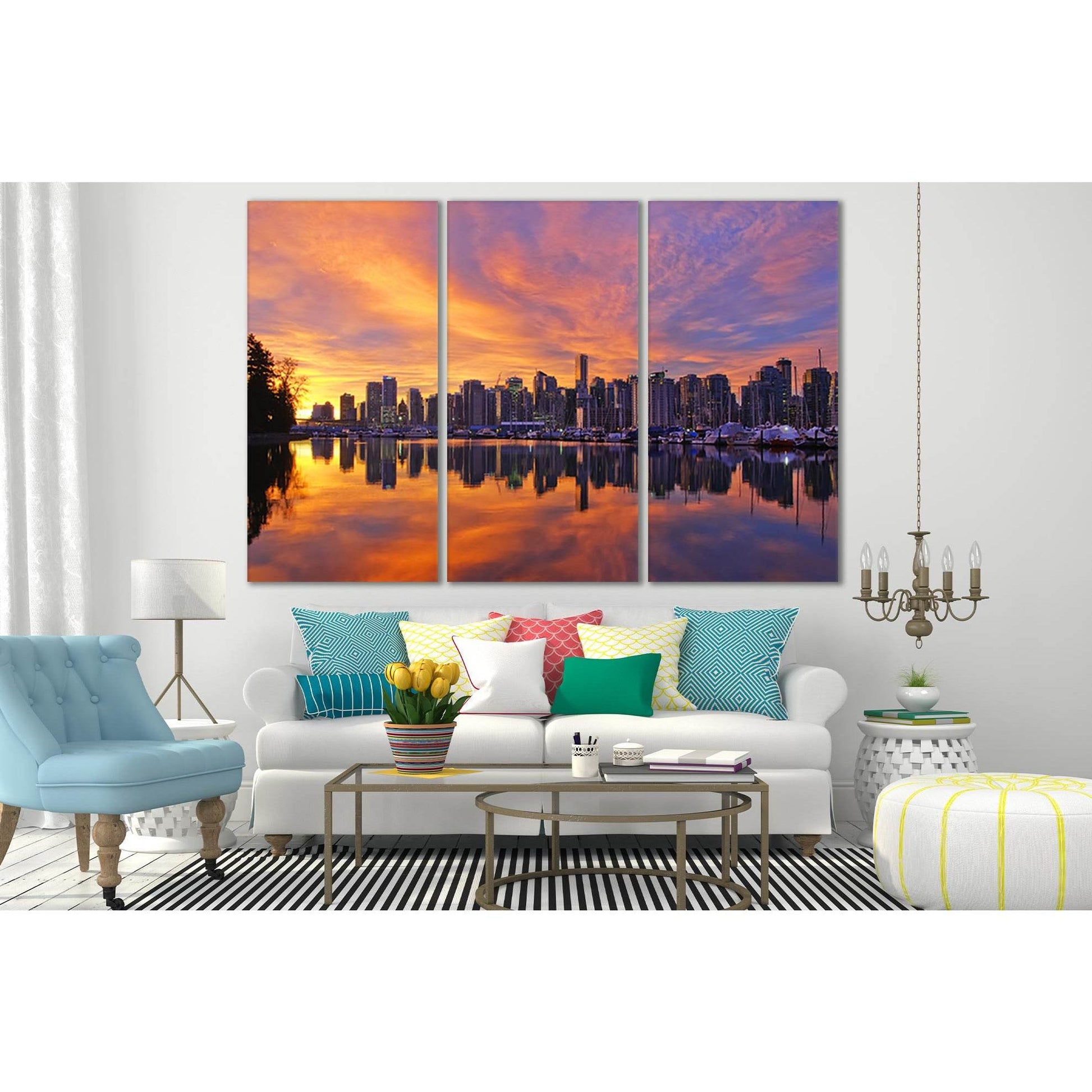 City Reflection In The River Sunset №SL268 Ready to Hang Canvas PrintCanvas art arrives ready to hang, with hanging accessories included and no additional framing required. Every canvas print is hand-crafted, made on-demand at our workshop and expertly st