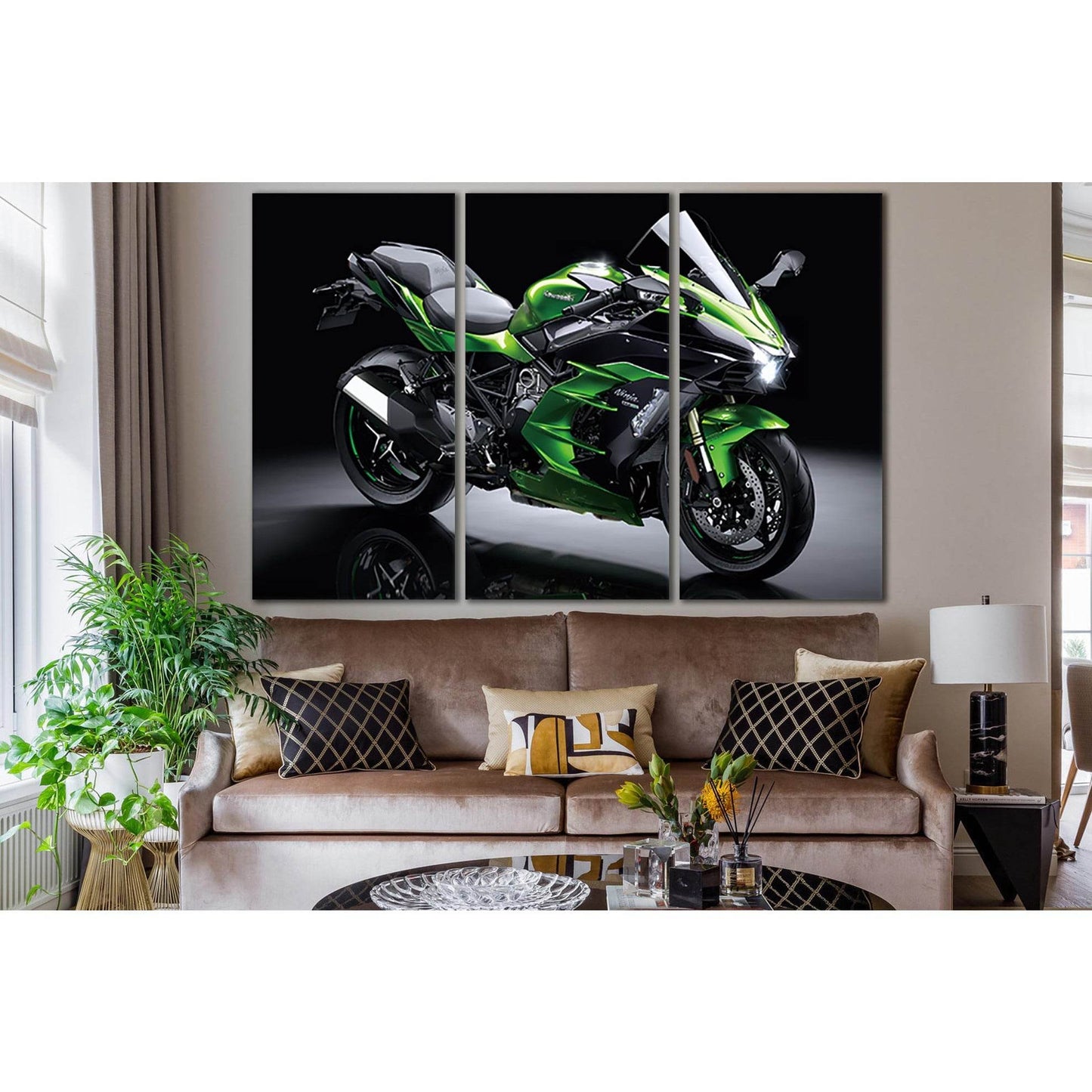 Kawasaki Sports Motorcycle №SL894 Ready to Hang Canvas PrintCanvas art arrives ready to hang, with hanging accessories included and no additional framing required. Every canvas print is hand-crafted, made on-demand at our workshop and expertly stretched a