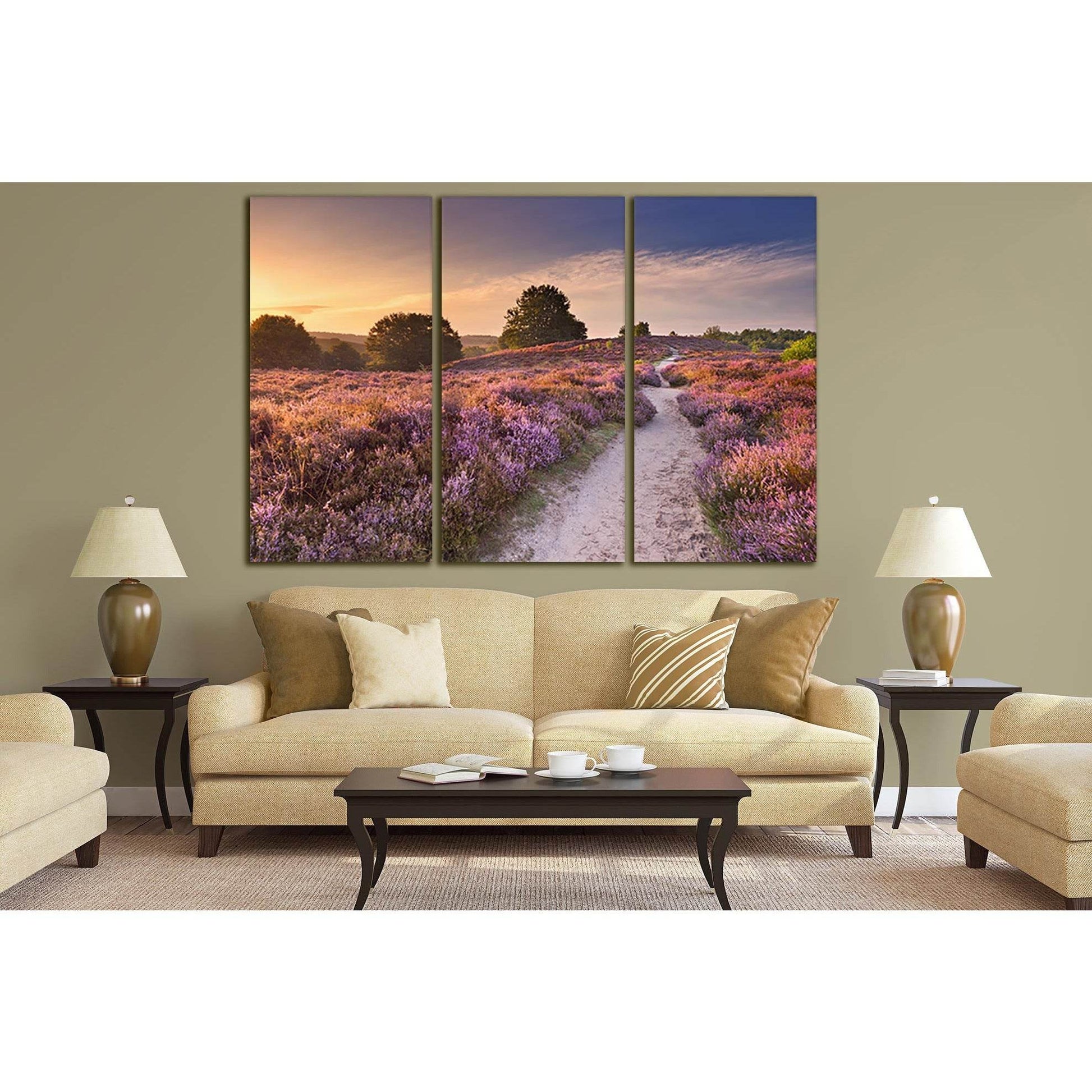 Sunset Lavender Path №SL228 Ready to Hang Canvas PrintCanvas art arrives ready to hang, with hanging accessories included and no additional framing required. Every canvas print is hand-crafted, made on-demand at our workshop and expertly stretched around