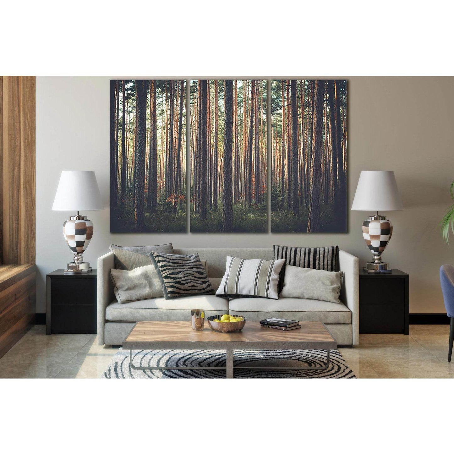 Beautiful Pine Forest №SL507 Ready to Hang Canvas PrintCanvas art arrives ready to hang, with hanging accessories included and no additional framing required. Every canvas print is hand-crafted, made on-demand at our workshop and expertly stretched around