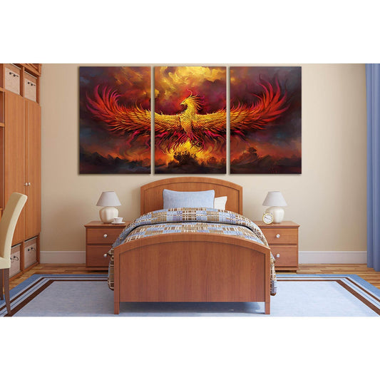 Fiery Phoenix №SL1280 Ready to Hang Canvas PrintCanvas art arrives ready to hang, with hanging accessories included and no additional framing required. Every canvas print is hand-crafted, made on-demand at our workshop and expertly stretched around 100% N