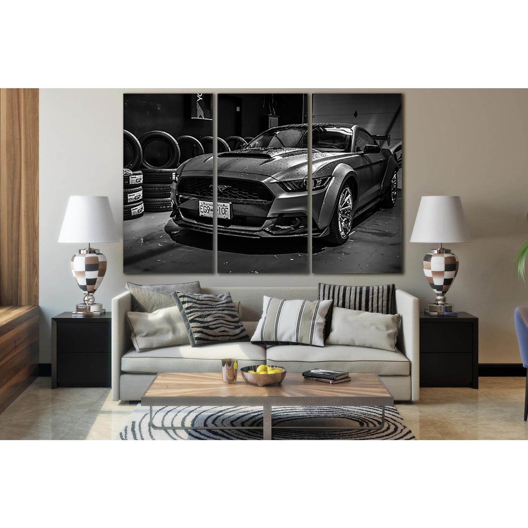 Ford Mustang Black And White №SL881 Ready to Hang Canvas PrintCanvas art arrives ready to hang, with hanging accessories included and no additional framing required. Every canvas print is hand-crafted, made on-demand at our workshop and expertly stretched