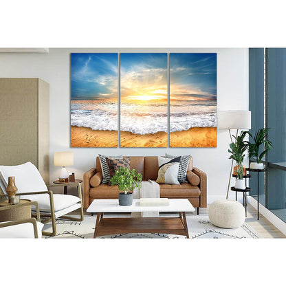 Sea Wave Sky Dawn №SL226 Ready to Hang Canvas PrintCanvas art arrives ready to hang, with hanging accessories included and no additional framing required. Every canvas print is hand-crafted, made on-demand at our workshop and expertly stretched around 100