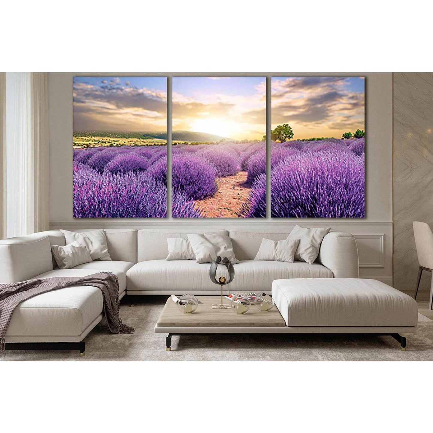 Lavender Field At Sunset №SL669 Ready to Hang Canvas PrintCanvas art arrives ready to hang, with hanging accessories included and no additional framing required. Every canvas print is hand-crafted, made on-demand at our workshop and expertly stretched aro