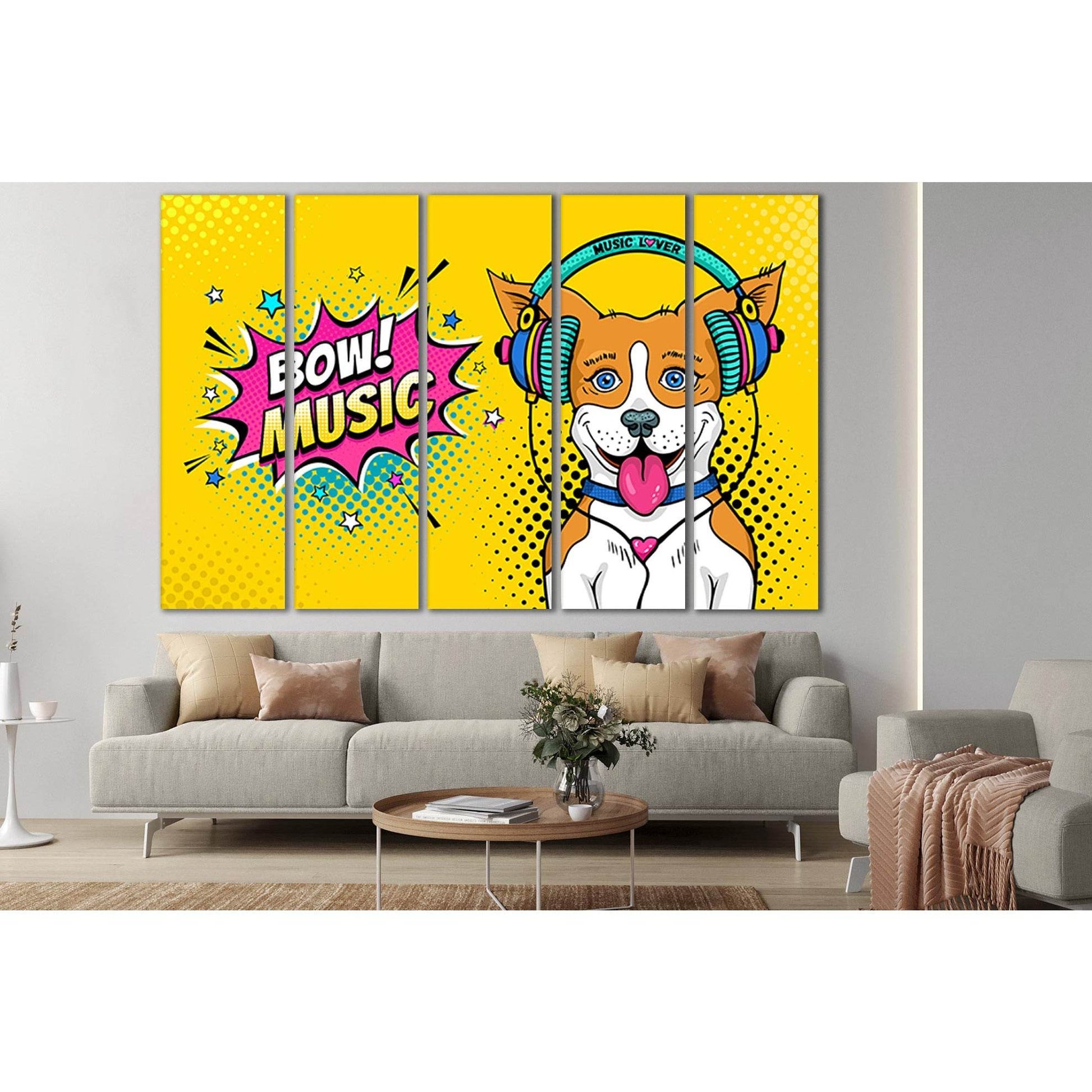 Happy Surprised Dog Pop Art №SL551 Ready to Hang Canvas PrintCanvas art arrives ready to hang, with hanging accessories included and no additional framing required. Every canvas print is hand-crafted, made on-demand at our workshop and expertly stretched