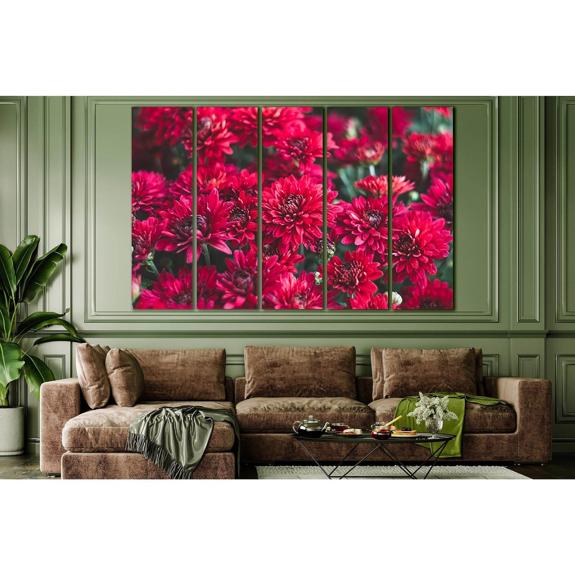 Dark Red Chrysanthemums №SL672 Ready to Hang Canvas PrintCanvas art arrives ready to hang, with hanging accessories included and no additional framing required. Every canvas print is hand-crafted, made on-demand at our workshop and expertly stretched arou